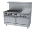 Thumbnail image #1 for Garland Signature Sunfire 60-Inch Stainless Steel Gas Restaurant Range with 24-Inch Griddle, 6 Open Burners, and 2 Standard Ovens