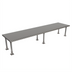 Thumbnail image #1 for BK Resources Heavy Duty Bullnose Single Table-Mount Overshelf, 96 x 24 Inches, 304 Stainless Steel