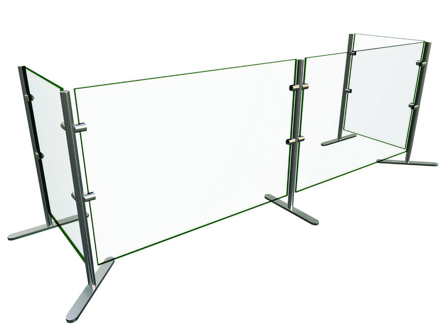 Product image #1 for Hatco Flav-R-Shield Portable 2-Bay Sneeze Guard, 72 Inch Wide