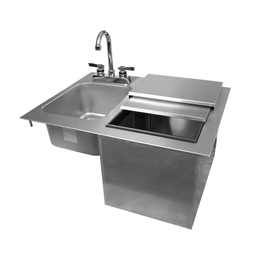 Product image #1 for Glastender 24-Inch Drop-In Ice & Water Unit with 33 lb Ice Capacity and Less Faucet