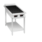 Thumbnail image #1 for Eurodib USA FCI235OS1PH Commercial Freestanding Dual-Zone Induction Cooktop, Stainless Steel, 7 kW, 240V, 1-Phase