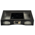 Thumbnail image #1 for TableCraft CWSSACTION1BRATBK Single Induction Action Station with Shroud, Cooktop & 2 Half-Long Cooling Plates
