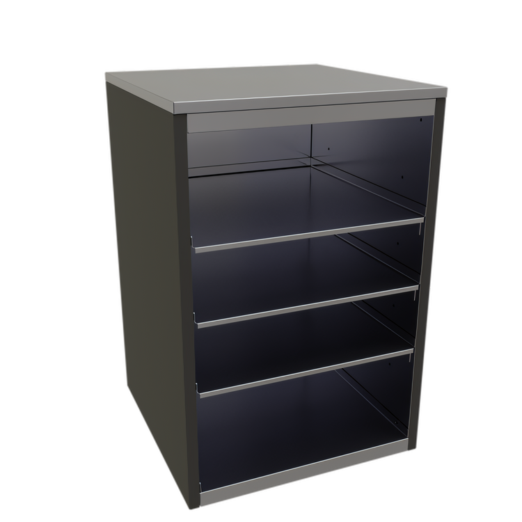 Product image #1 for Glastender BGS-24 Open Front Back Bar Glass Storage Cabinet, 24"W x 24-1/8"D