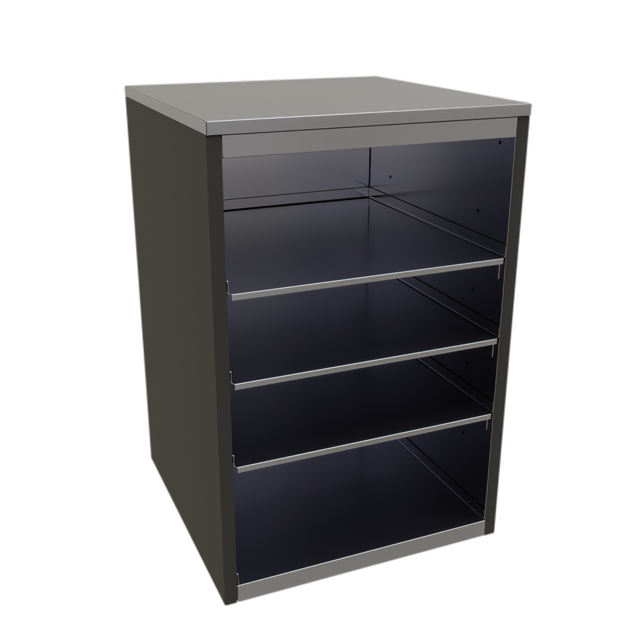 Product image #1 for Glastender BGS-24 Open Front Back Bar Glass Storage Cabinet, 24"W x 24-1/8"D