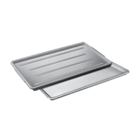 White High-Impact Styrene Rectangular Bakery Platter Tray, 12.5 x 24 Inches