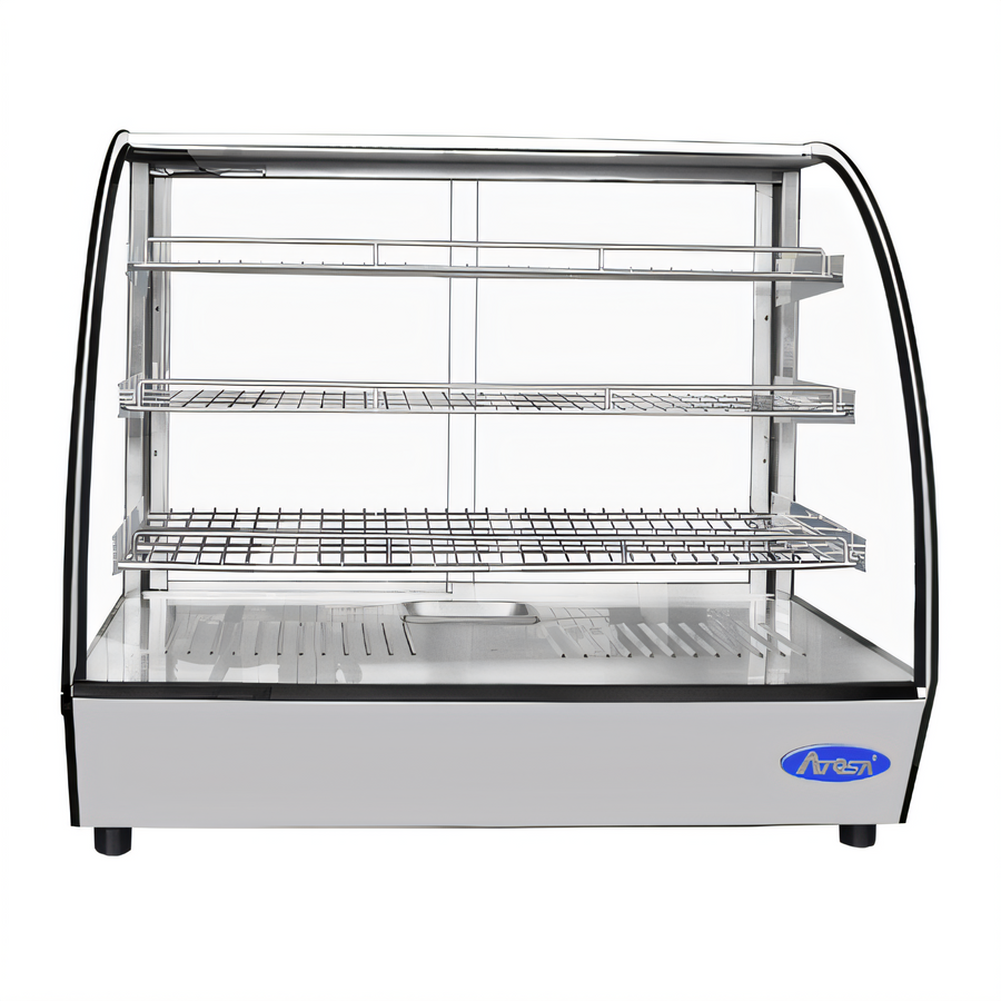 Product image #1 for Atosa CHDC-44 Countertop Curved Front Glass Heated Display Case, 4.4 Cu. Ft., 115V