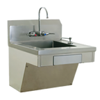 Thumbnail image #1 for Eagle Group HSAP-14-ADA-FW-3VP Accessible Wall-Mount Stainless Steel Hand Sink, 14 x 16 x 5-Inch Bowl with Faucet Case of 3