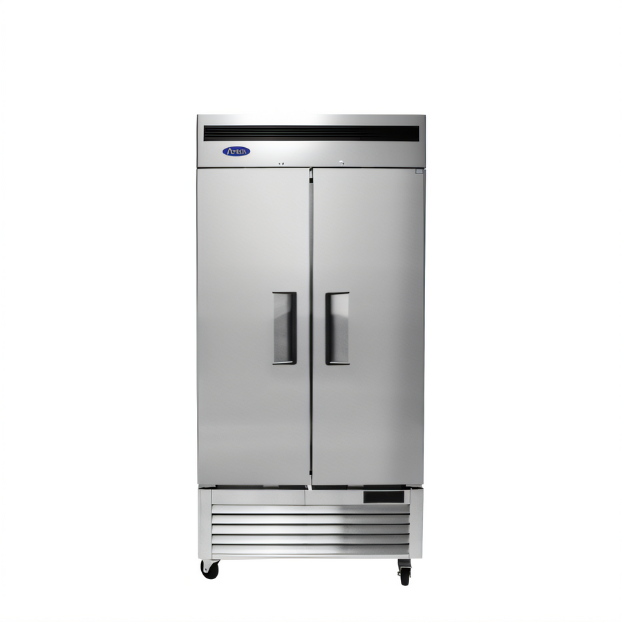 Product image #1 for Atosa Two-Section Reach-In Refrigerator, Bottom-Mount, Solid Doors, 28.5 Cu. Ft., Stainless Steel