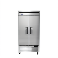 Atosa Two-Section Reach-In Refrigerator, Bottom-Mount, Solid Doors, 28.5 Cu. Ft., Stainless Steel