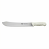 Thumbnail image #1 for Stäl 12-Inch Stamped Butcher Knife with White Polypropylene Handle