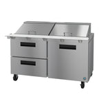 Thumbnail image #1 for Hoshizaki Steelheart SR60B-24MD2 60-Inch Two-Section Mega Top Prep Refrigerator, 24 1/6-Size Pan Rail, One Door, Two Drawers