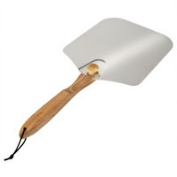 Old Stone Aluminum Pizza Peel with Folding Wood Handle, 12 x 14 Inch Square Blade