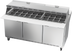 Thumbnail image #1 for Beverage-Air Dual-Side Mega Top Refrigerated Prep Table, Three-Section, 72-Inch, 30-Pan, 3 Doors