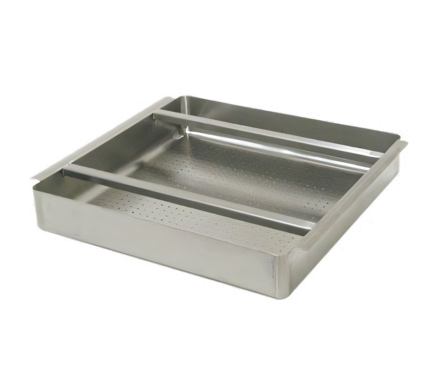 Product image #1 for Advance Tabco Stainless Steel Pre-Rinse Basket with Slide Bar for 24 x 24 Fabricated Sink Bowls