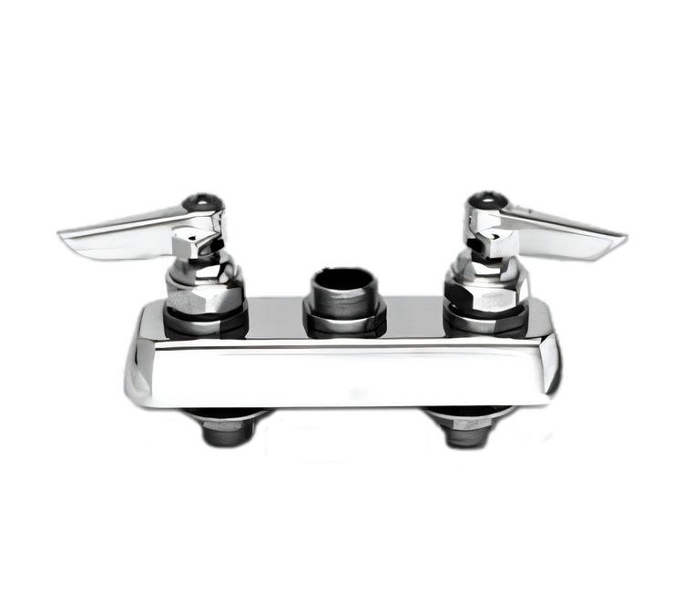 Product image #1 for T&S Brass B-1100-LNM Deck-Mount Workboard Faucet, Less Nozzle, 3-1/2 Inch Centers
