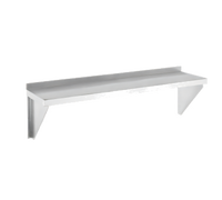 Solid Knock-Down Stainless Steel Wall Shelf, 60 x 12 Inches