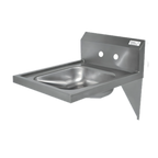 Thumbnail image #1 for BK Resources BKHS-ADA-S ADA Wall-Mount Stainless Steel Hand Sink, 14 x 16 Inch Bowl, 5 Inch Deep, 8 Inch Backsplash