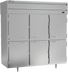 Thumbnail image #1 for Beverage Air P-Series Three-Section Pass-Thru Reach-In Refrigerator with 12 Solid Half Doors, 73.99 Cu. Ft.