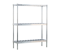 New Age Aluminum 3-Shelf T-Bar Keg Rack, 4 Half-Barrel or 12 Sixth-Barrel Capacity