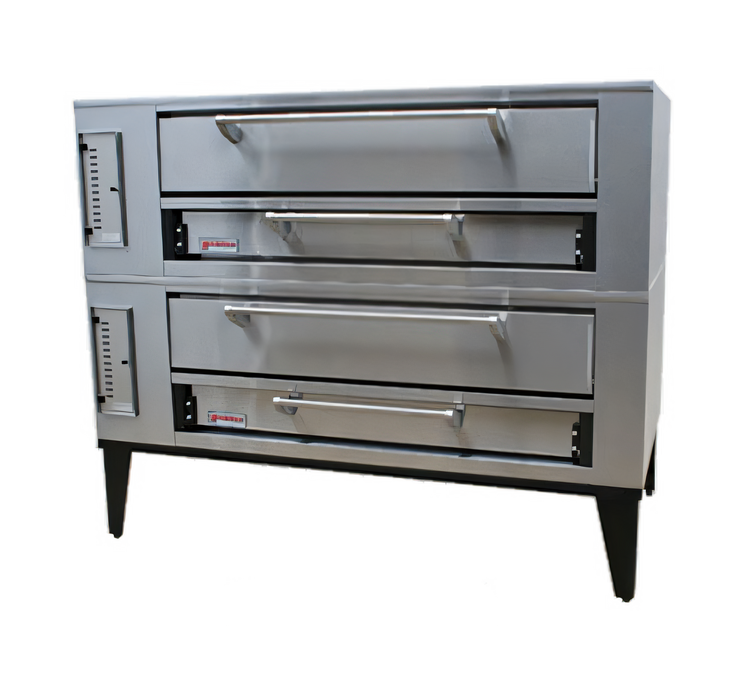 Product image #1 for Marsal SD-660 Stacked Gas Double Deck Pizza Oven with Brick Decks