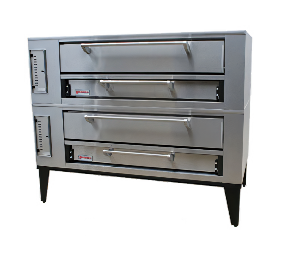 Product image #1 for Marsal SD-660 Stacked Gas Double Deck Pizza Oven with Brick Decks