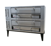 Marsal SD-660 Stacked Gas Double Deck Pizza Oven with Brick Decks