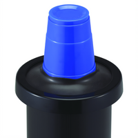 San Jamar Euro EZ-Fit In-Counter Cup Dispenser for 6 to 24 oz Cups, 23.25 Inch Tube, Black Gasket