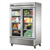 Thumbnail image #1 for True Two-Section Framed Glass Door Reach-In Refrigerator with Bottom-Mounted Self-Contained Refrigeration