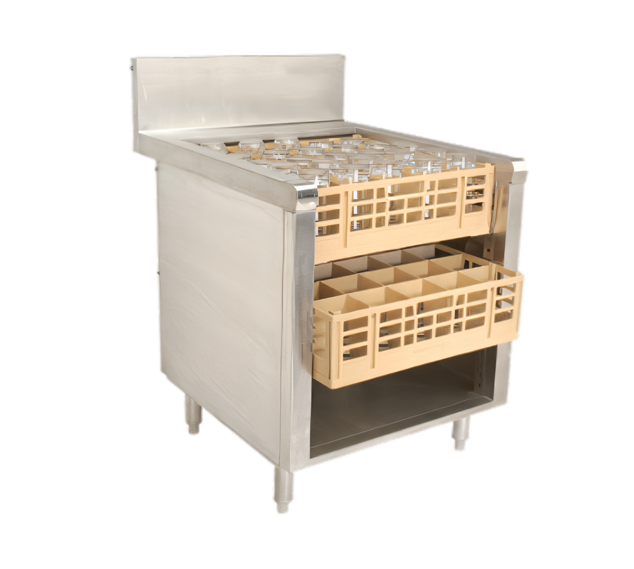 Product image #1 for Advance Tabco Prestige Supreme Open-Top Underbar Glass Rack Storage Unit, 24 Inch x 30 Inch x 36 Inch, 3-Rack Capacity