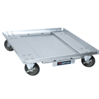 Thumbnail image #1 for Cres Cor 500026 Aluminum Dish and Glass Rack Transport Dolly, Handleless, 5-Inch Swivel Casters, 2 Braking Casters
