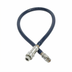 Thumbnail image #1 for 48-Inch Low-Lead Coated Stainless Steel Water Appliance Connector Hose with Quick Disconnect, 1/2-Inch NPT