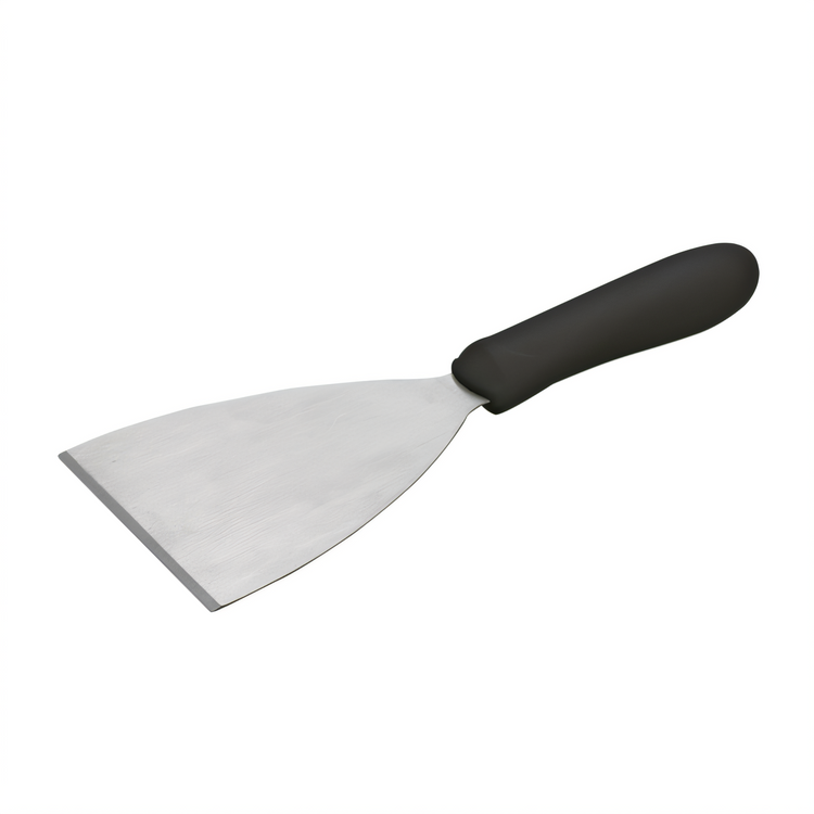 Product image #1 for Winco Large Grill and Griddle Scraper with 4-7/8 in. x 4 in. Stainless Steel Blade, Black Polypropylene Handle
