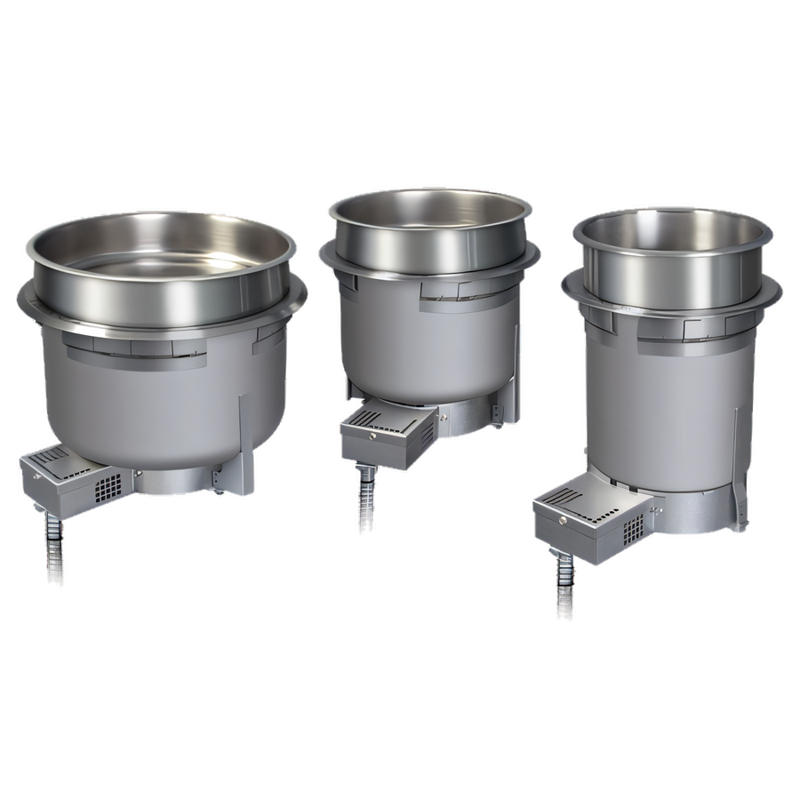 Product image #1 for Hatco HWBH-11QTD High-Watt 11-Quart Round Uninsulated Drop-In Heated Well with Drain
