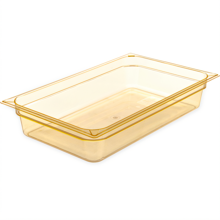 Product image #1 for StorPlus™ High Heat Full-Size Plastic Food Pan, 4 Inch Deep, 12.7 Qt, Amber
