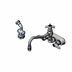 Thumbnail image #1 for T&S Brass B-1156-CR Wall-Mount Workboard Mixing Faucet, 4-Inch Centers, 7-7/8-Inch Swing Nozzle, Self-Closing Spray Valve