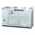 Thumbnail image #1 for Hoshizaki BB59-G-S Two-Section Glass Swing Door Back Bar Refrigerator, 59.5 Inch, Self-Contained Side-Mount, Stainless Steel Exterior