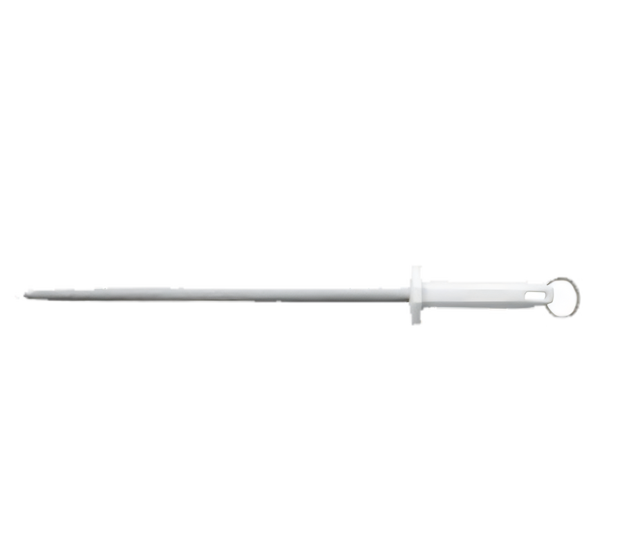 Product image #1 for Mundial 14-Inch Round Regular-Cut Honing Steel with White Polypropylene Handle