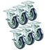 Thumbnail image #1 for Krowne 3-Inch Plate Shelf Casters with Brakes, Set of 6