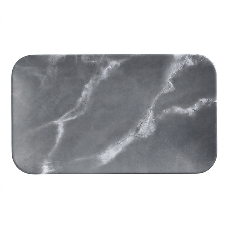 Product image #1 for American Metalcraft 12-Inch Rectangular Melamine Platter, Matte Marble Grey