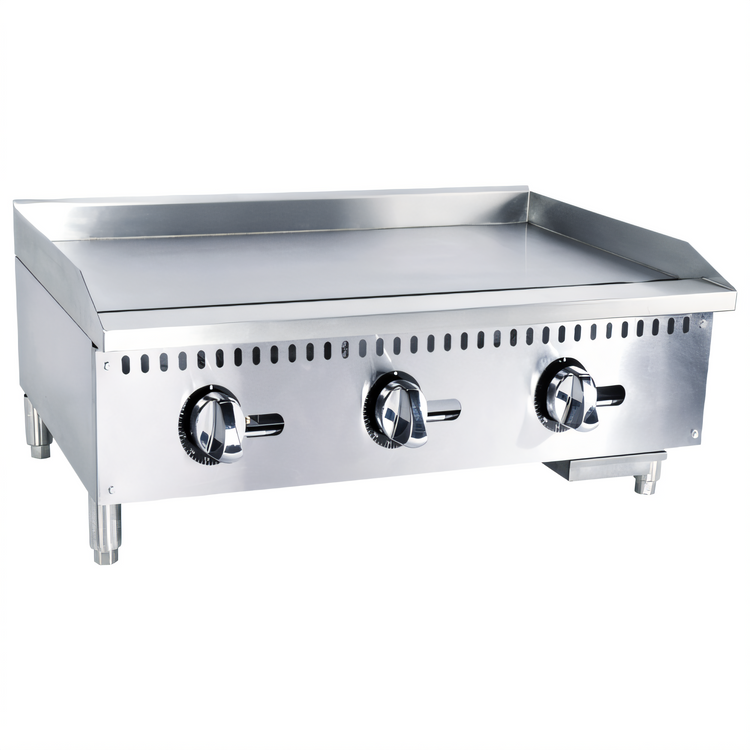 Product image #1 for Black Diamond 36-Inch Countertop Gas Griddle, Manual Controls, 90,000 BTU, Natural Gas