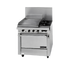 Thumbnail image #1 for Garland Master Series Heavy-Duty 34-Inch Gas Range with 2 Open Burners and 23-Inch Griddle, Storage Base