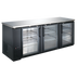 Thumbnail image #1 for Black Diamond 90-Inch Back Bar Bottle Cooler with 3 Hinged Glass Doors, 32 Cu. Ft.