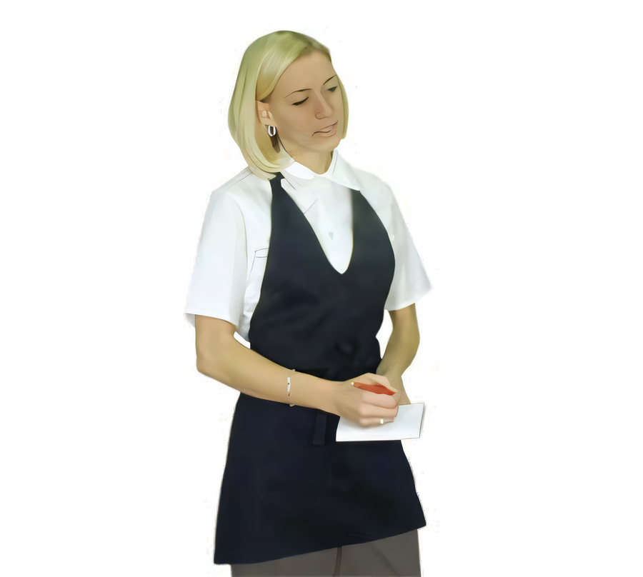 Product image #1 for Black Tuxedo Chef Apron, 30 x 40 Inch, Adjustable Snap Closure, Center Divided Pocket