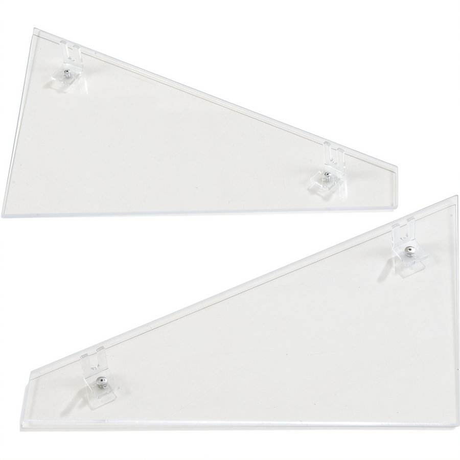Product image #1 for Carlisle Clear Acrylic Single-Sided Sneeze Guard End Panel Pair, 14 x 10 Inches