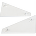 Thumbnail image #1 for Carlisle Clear Acrylic Single-Sided Sneeze Guard End Panel Pair, 14 x 10 Inches