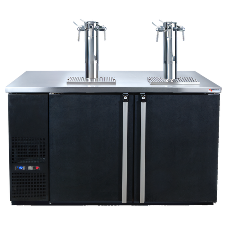 Product image #1 for Pro-Line E-Series Dual Temperature Wine Cooler Dispenser, Two-Section, Self-Contained, 8 1/6-Barrel Keg Capacity