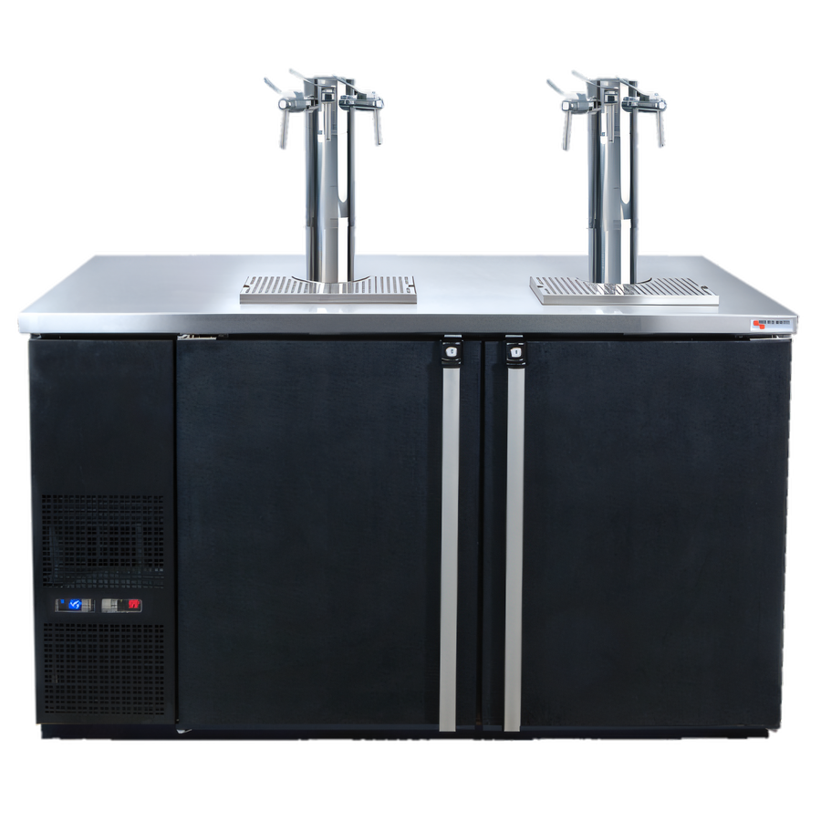 Product image #1 for Pro-Line E-Series Dual Temperature Wine Cooler Dispenser, Two-Section, Self-Contained, 8 1/6-Barrel Keg Capacity