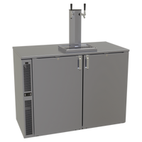 Glastender 48-Inch One-Zone Side-Serviced Bar Profile Draft Dispensing Cooler, Two-Section