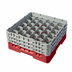 Thumbnail image #2 for Cambro Camrack Full Size 30-Compartment Glass Rack with 3 Soft Gray Extenders, Red