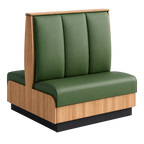 Thumbnail image #1 for ATSMFG ATS AT&S-AD-KR48-3CH GR7 Karender Standard Booth, double, 48" long x 48" high, 3-channel back, Upholstery and foam fitted over a computer-cut